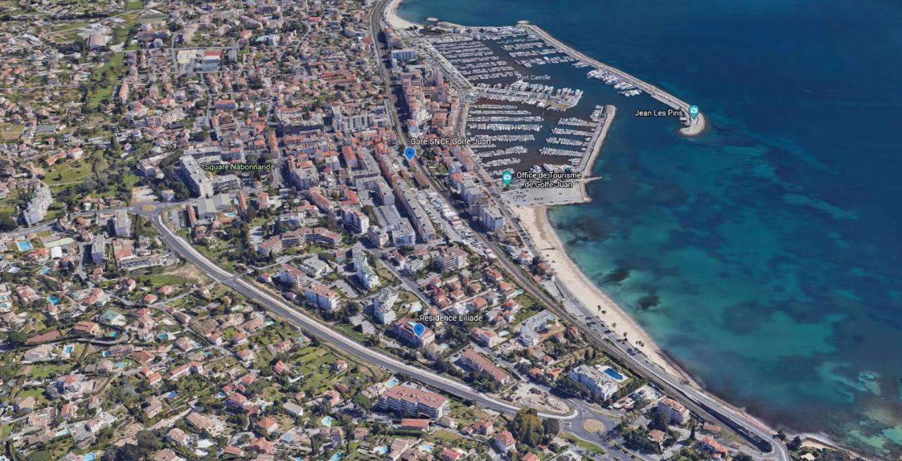 Apt Golfe Juan - 5Min Des Plages - Parking Privee - Piscine Rooftop Валлоріс Екстер'єр фото